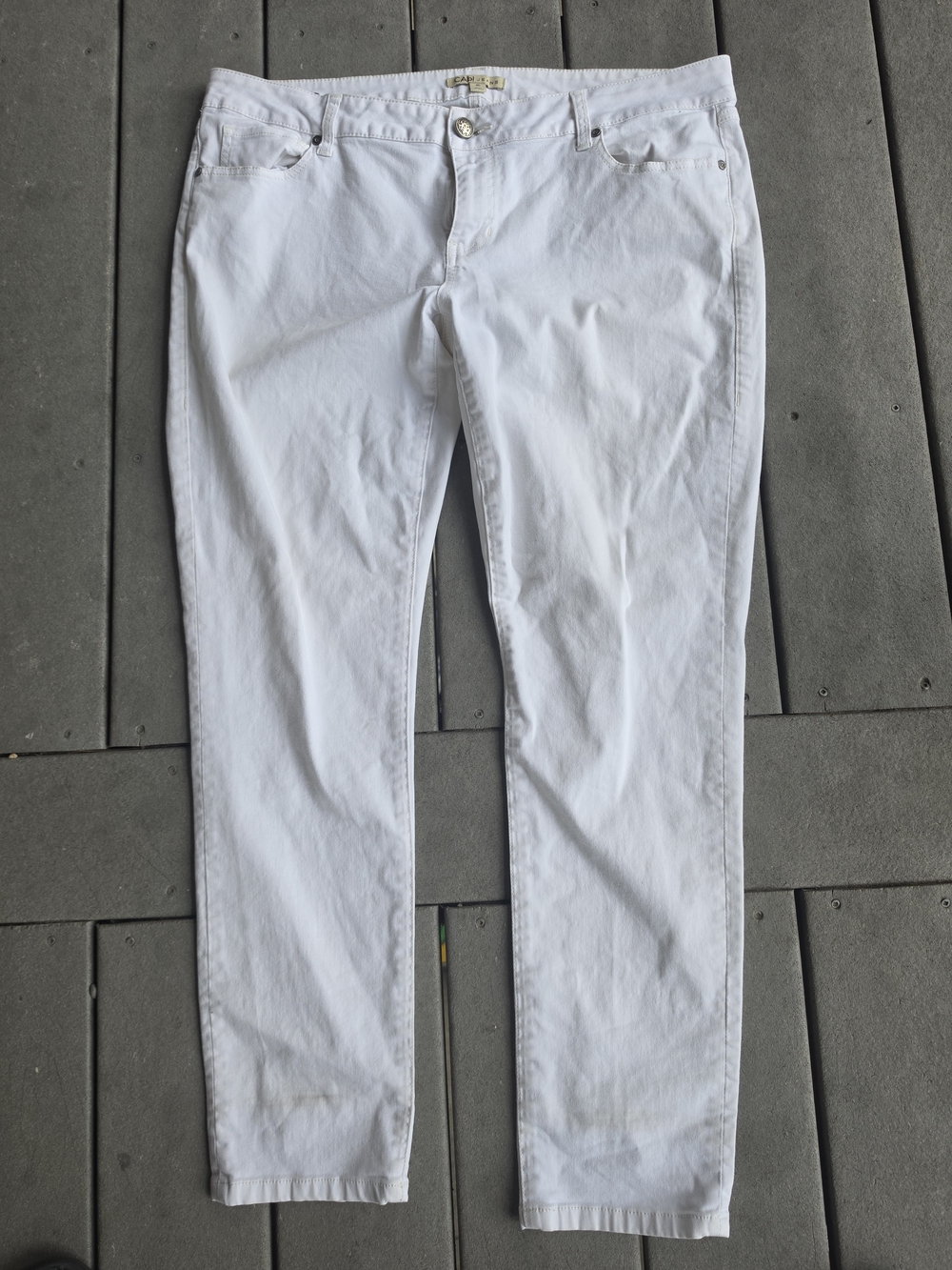 White Straight-Leg Jeans